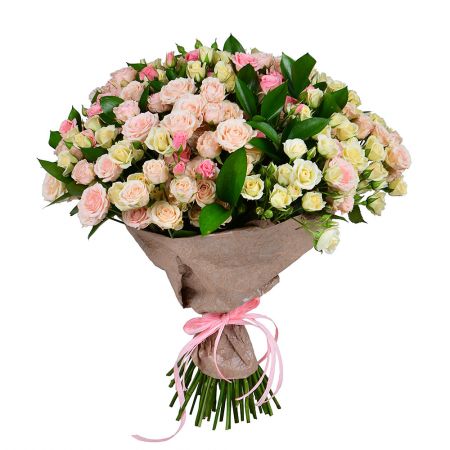 Бело-розовый (из кустовой розы) Ванерсборг