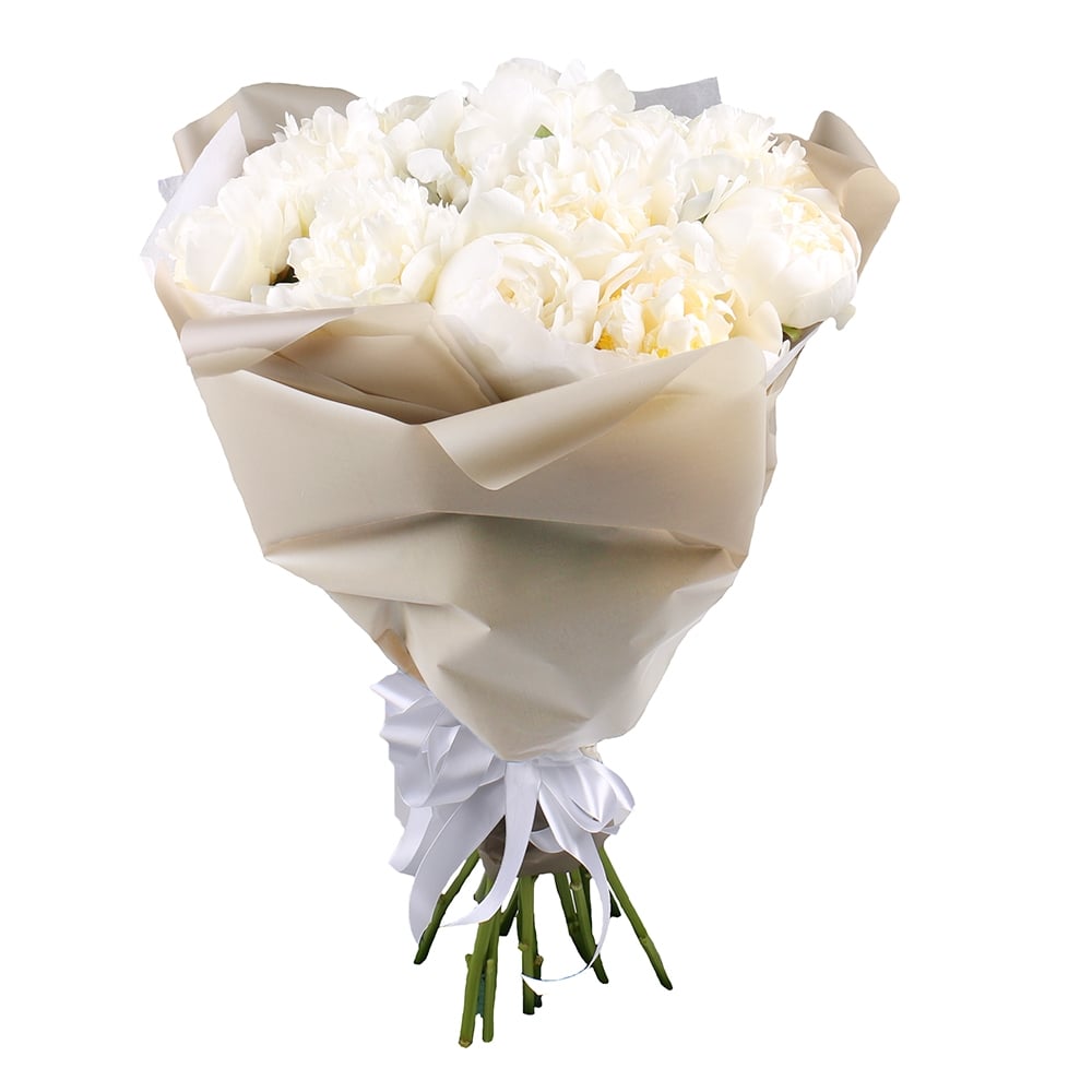  Bouquet White peonies
													