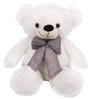 White teddy with a bow 60 cm