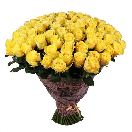 111 yellow roses Kiev