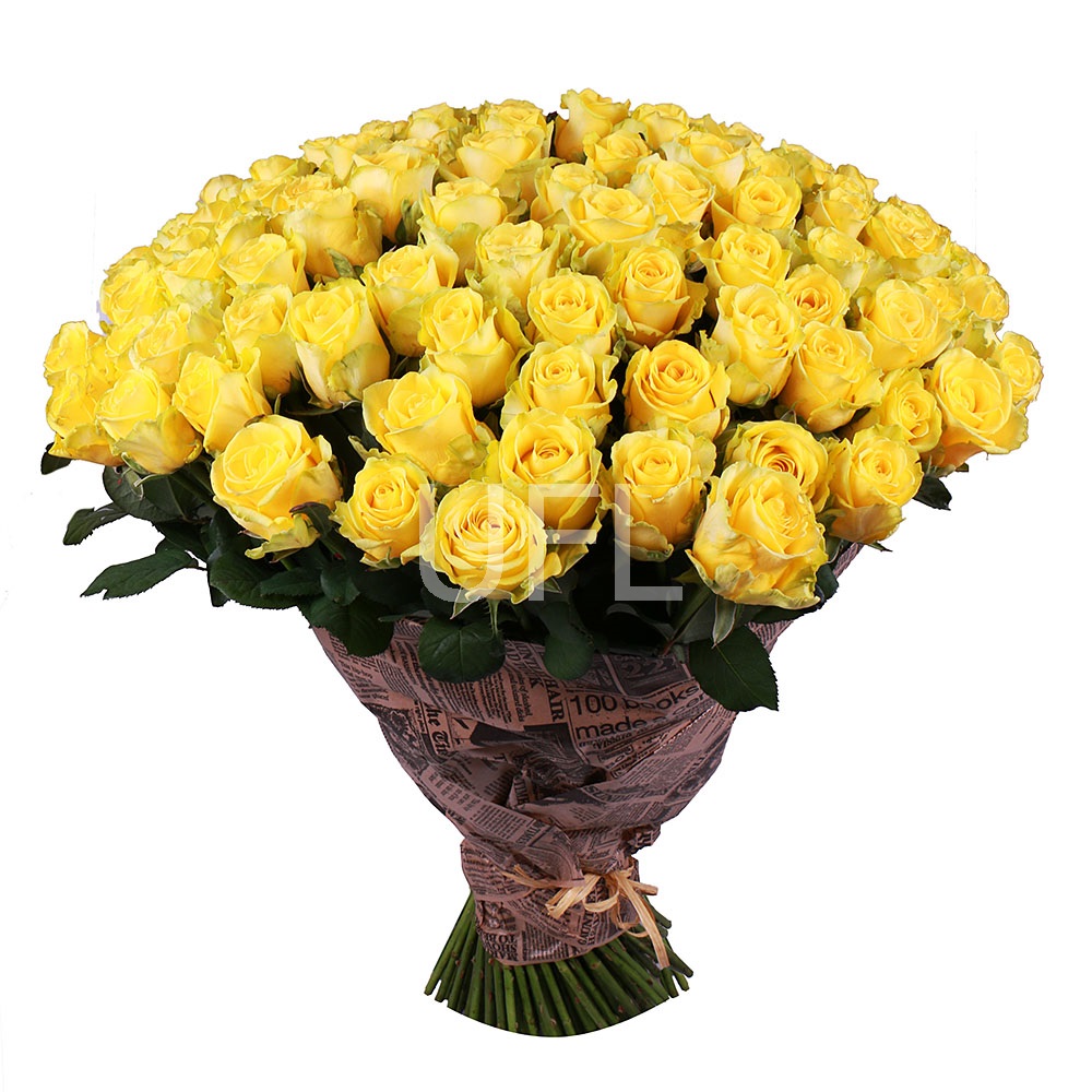 111 желтых роз Анкоридж