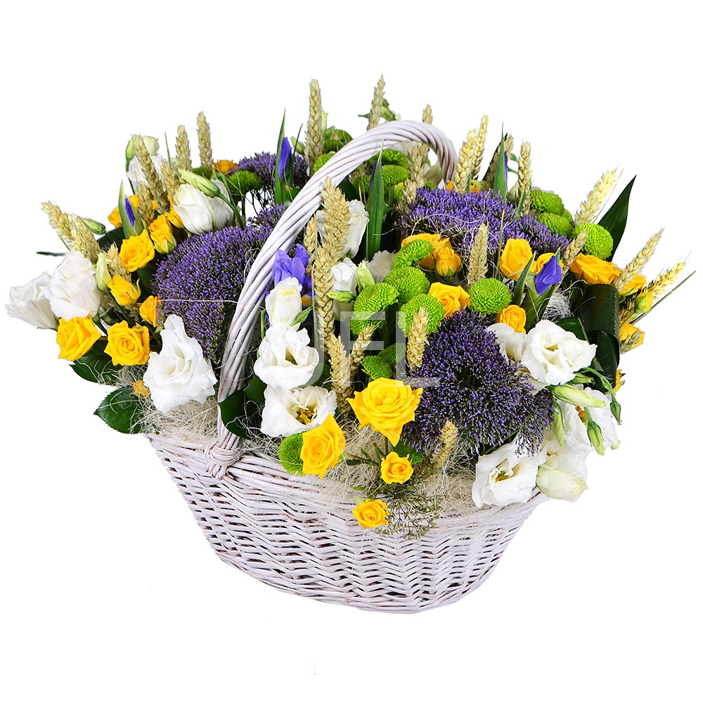 Summer basket of flowers