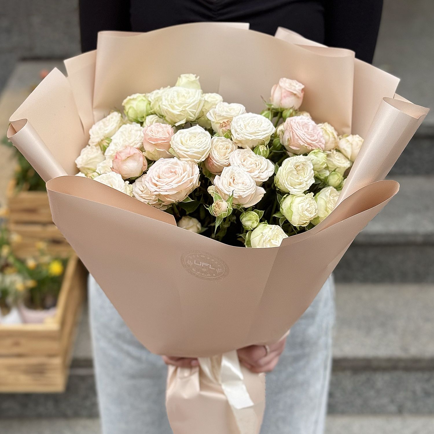 Bouquet of tender spray roses 107 $