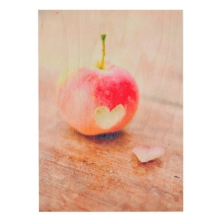 Деревянная открытка «Яблоко любви»