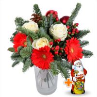 Christmas tree bouquet+Chocolate Santa Claus Chernovtsy