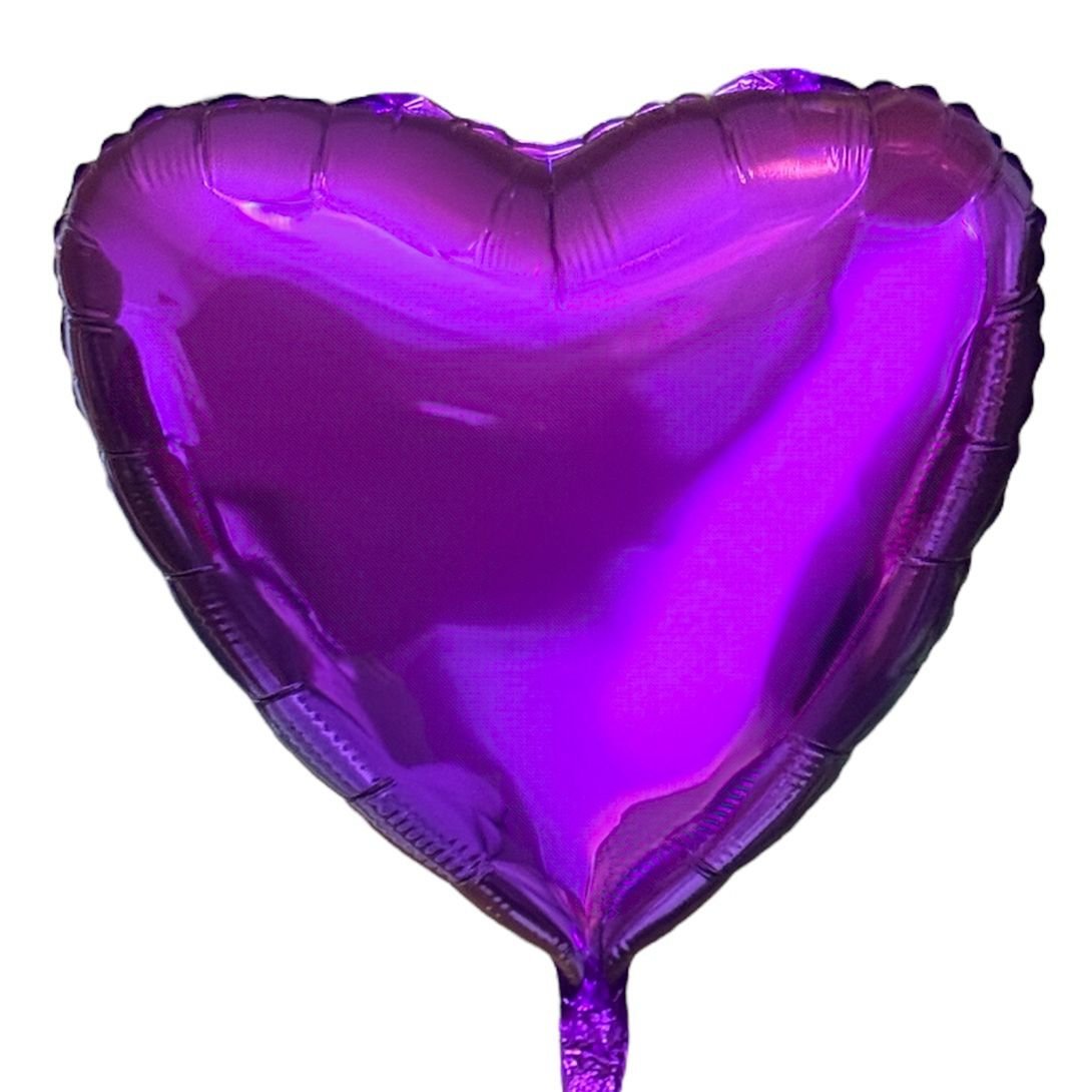 Foil violet heart balloon 14 $
