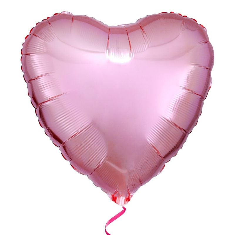 Foil pink heart balloon 14 $