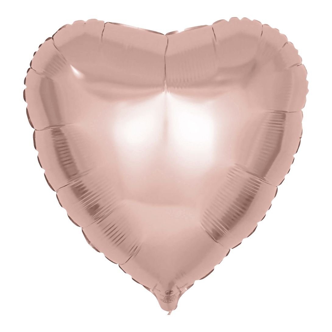 Foil pink gold heart balloon 14 $