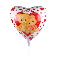 Helium balloon Heart with bears