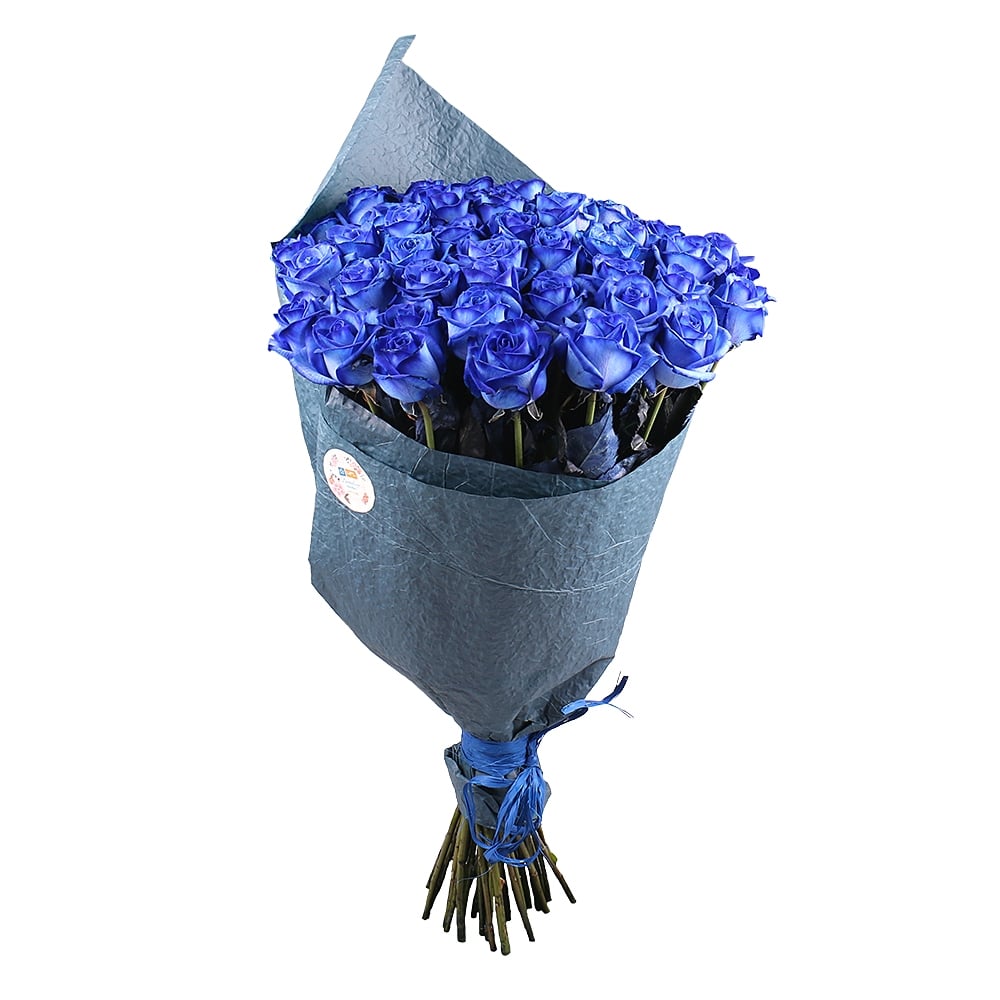 Из 51 синей розы Хилверсюм
