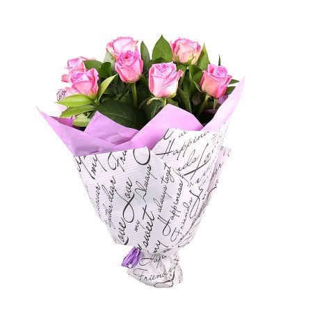 Of 9 pink roses Vanersborg
