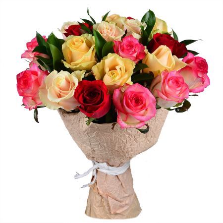 Bouquet of multicolored roses