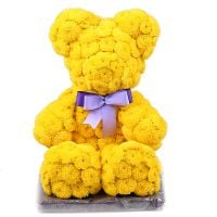 Bouquet Yellow teddy with a tie-bow