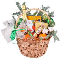 Basket under Christmas tree Crimea