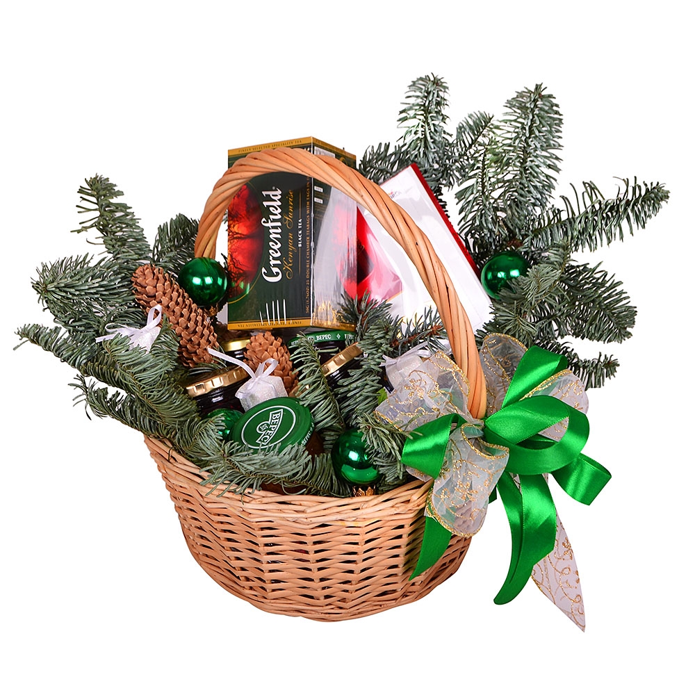 Basket: Gift under Christmas tree Basket: Gift under Christmas tree