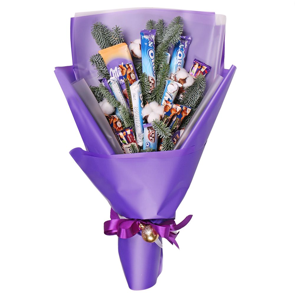 New Year candy bouquet Milka New Year candy bouquet Milka