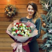 Christmas bouquet by florist's design Simferopol