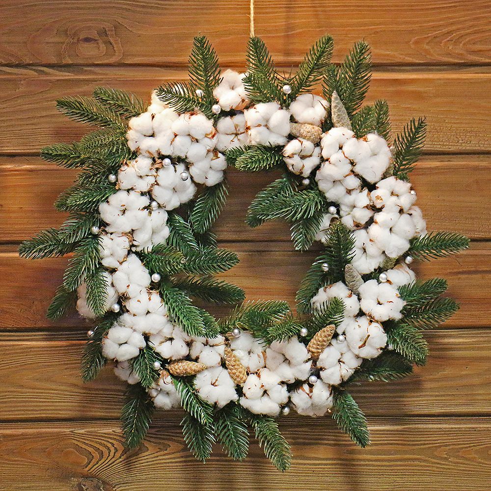 Christmas cotton wreath Christmas cotton wreath