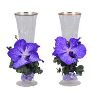 Flower decoration of glasses №3