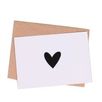 Greeting card  Blac Heart