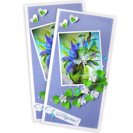 Greeting card on March 8