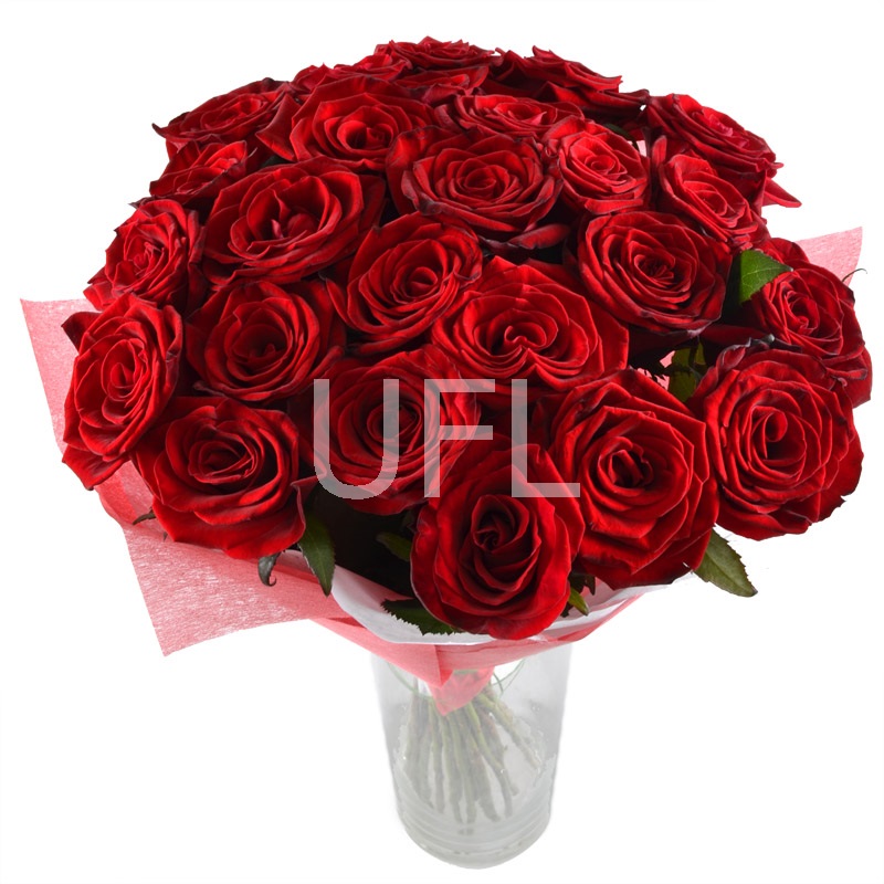 Букет 25 красных роз Роскоммон