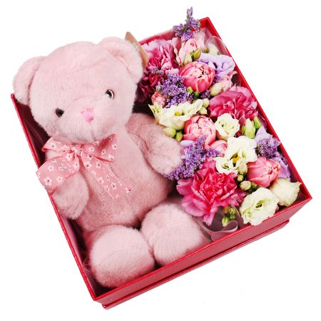 Plush gift wtih flowers Pechanivka