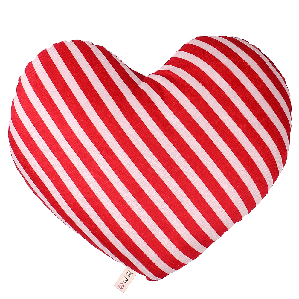 Подушка красно-белое сердце