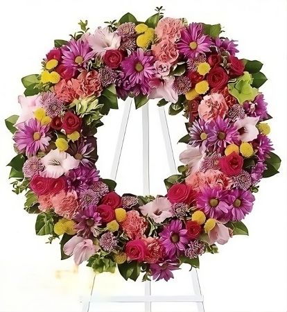 Funeral arrangement of fresh flowers №10 Effe