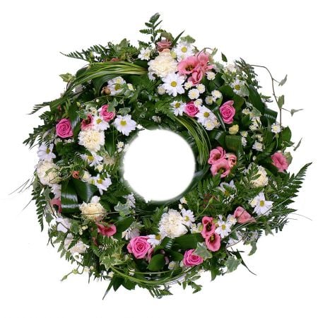 Funeral wreath of flowers Oberrieden