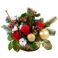  Bouquet Christmas basket
														