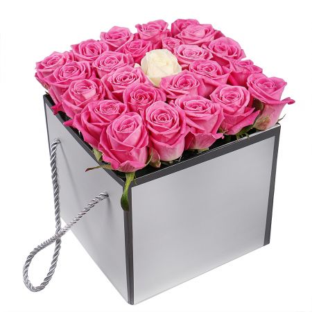 Pink roses in box Sunderland