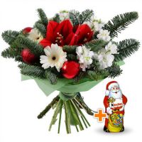 С Новым годом+Шоколадный Дед Мороз Бобруйск
