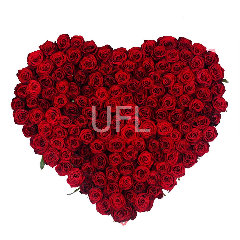 Сердце из роз (145 роз) Фирзен