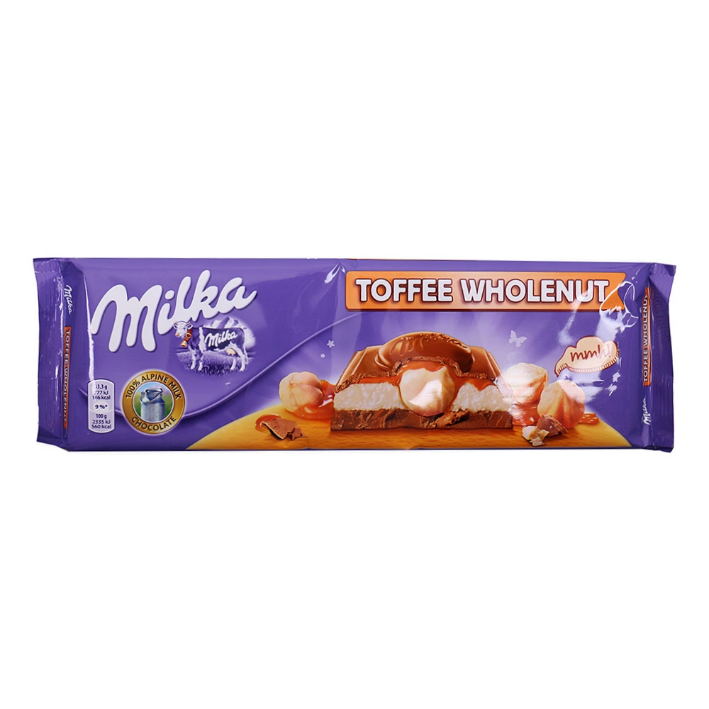 Шоколад молочний Milka з лісовими горіхами 300 г Шоколад молочний Milka з лісовими горіхами 300 г