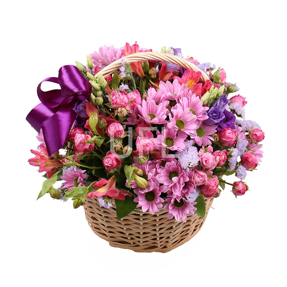  Bouquet Purple basket
													