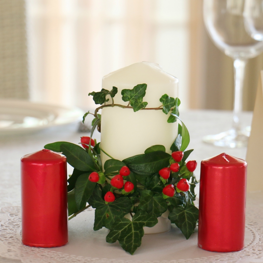 Wedding candle centerpiece