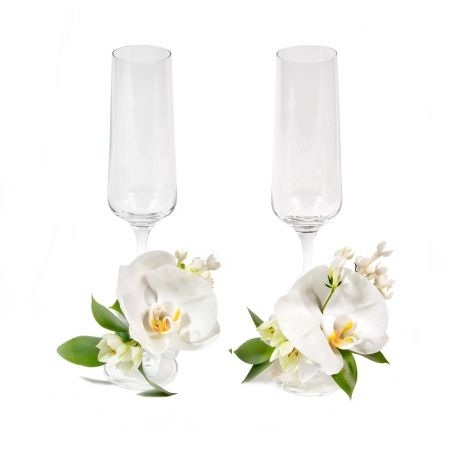 Flower decoration of glasses №8