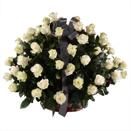 Funeral basket of roses Effe