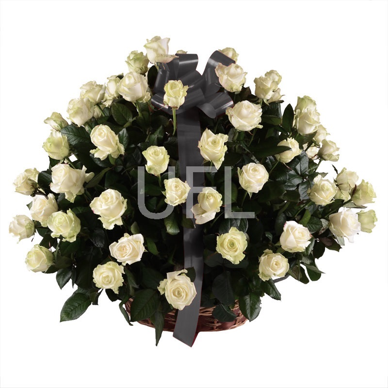 Funeral basket of roses