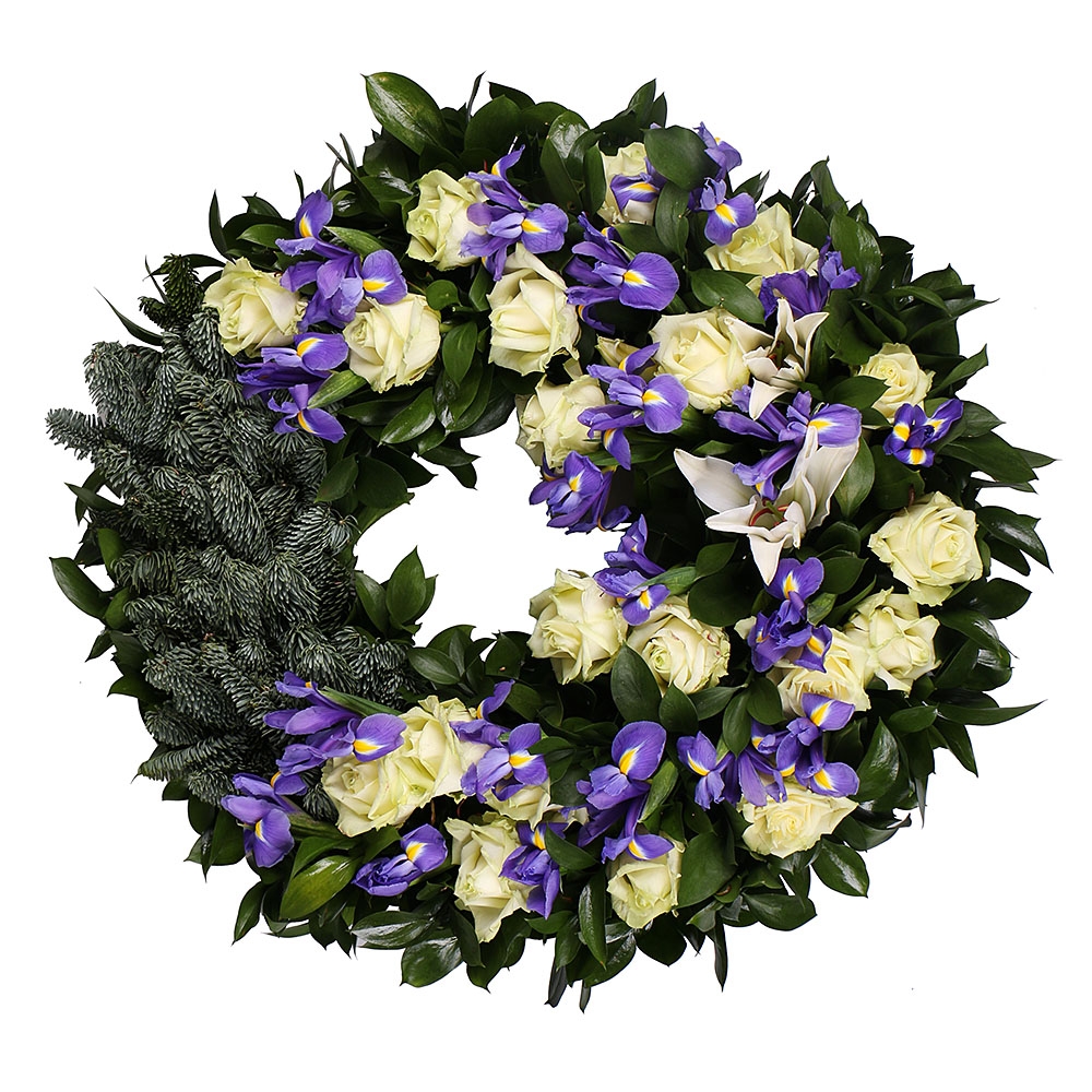 Funeral Wreath with Irises Funeral Wreath with Irises