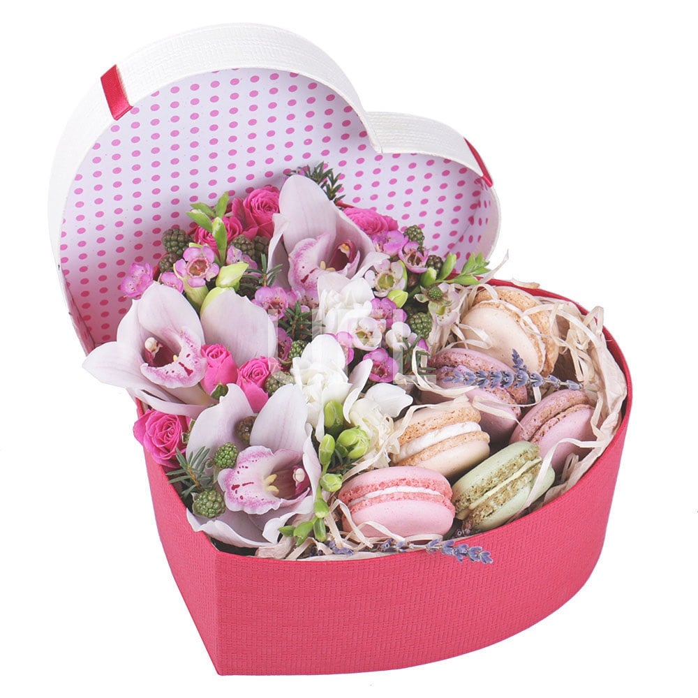 Flower box of happiness Vishnevoe