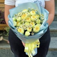 Букет желтых роз Улыбка лета Цуг