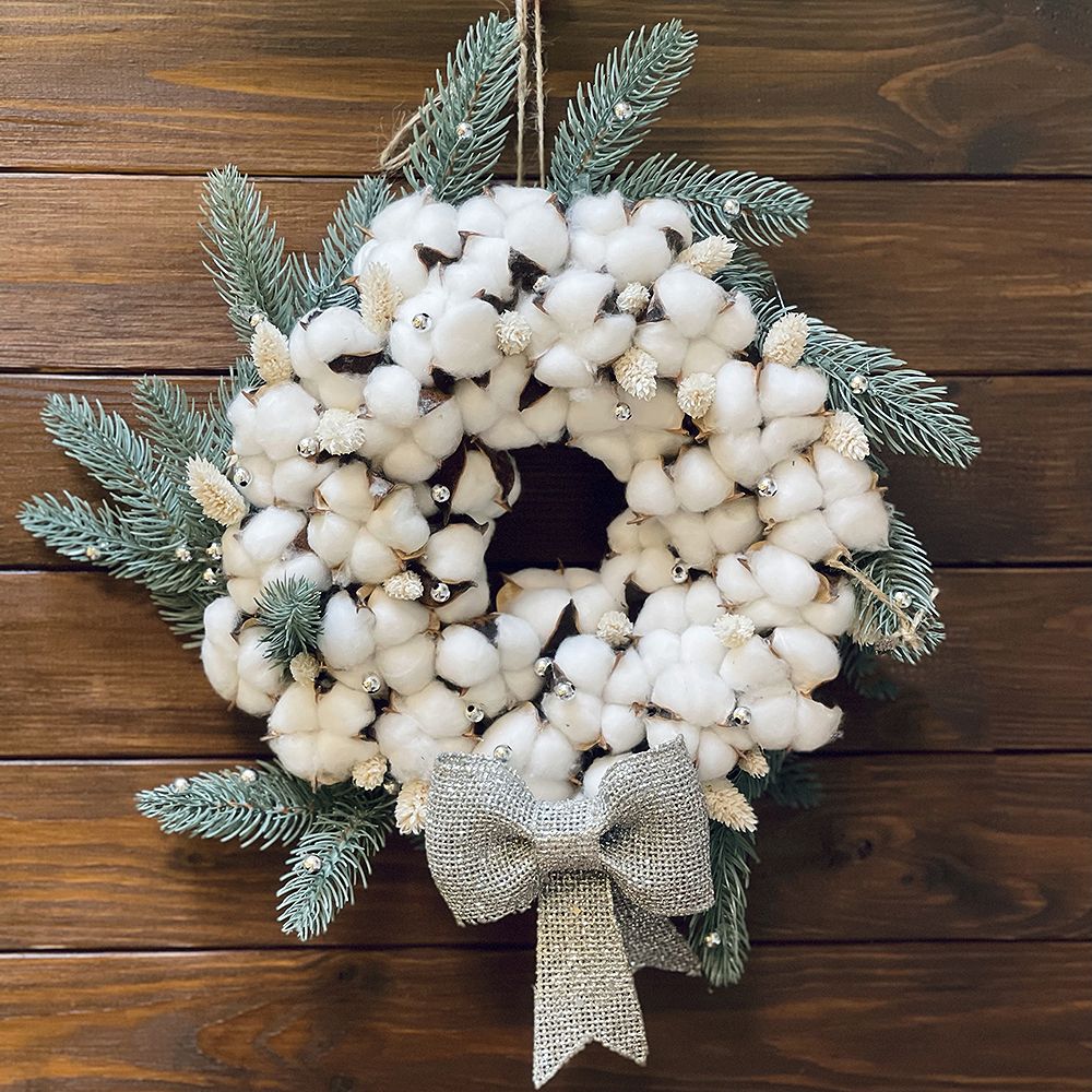  Bouquet Cotton wreath
													