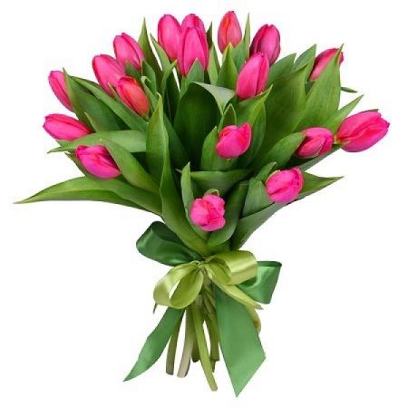 Весеннее предложение 19 розовых тюльпанов Талгар