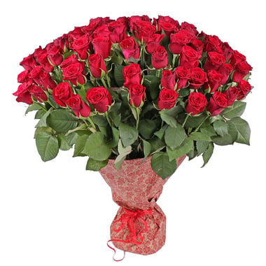 101 красная роза + фото Версуа
