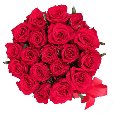 Красные розы в коробке 23 шт Упплэндс Васби