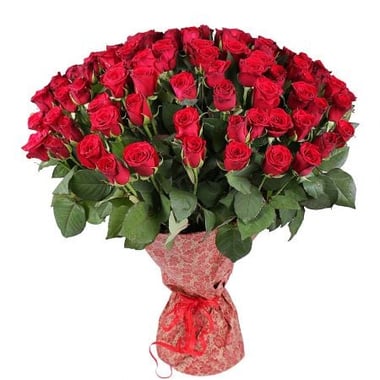 101 импортная красная роза Дубровно