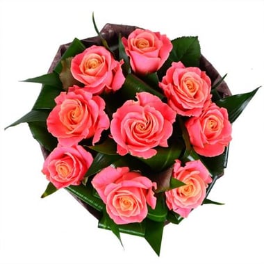 Букет цветов Гармония 9 роз Упплэндс Васби