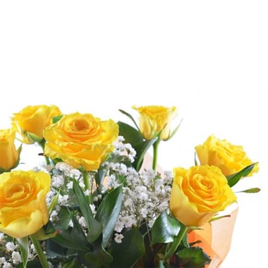 Букет Апрель 9 желтых роз Пеша